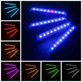 

4 IN 1 Motorcycle LED Strips Light RGB Colorful USB Wireless Remote Sound Control Decorative Romantic LED Lights