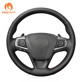

MEWANT Black Artificial Leather Car Steering Wheel Cover for Toyota Avensis Camry Verso Avalon Previa (Estima) Harrier Noah
