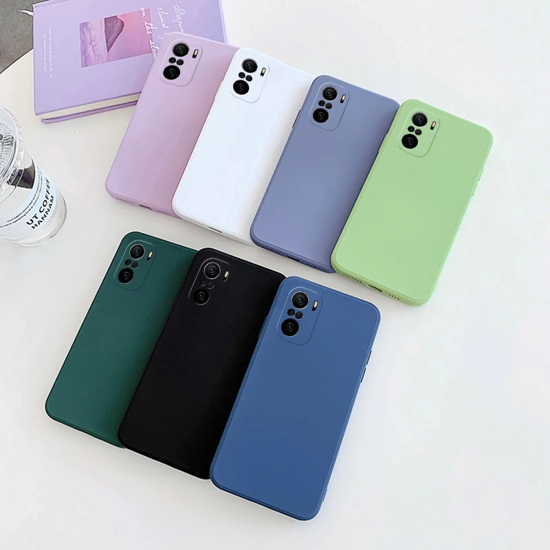Für XiaoMi RedMi Hinweis 10 10s 10T 10 Pro Platz Flüssigkeit Silikon Fall Hinweis 9 9S 9T 9A 9AT NOTE10 5G 4G Mode Gummi Weichen_voghion.com