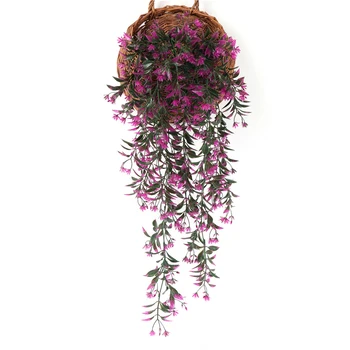 

Artificial Plant Holders Hanging Wicker Flowers Plastic Plants Home Garden Decor