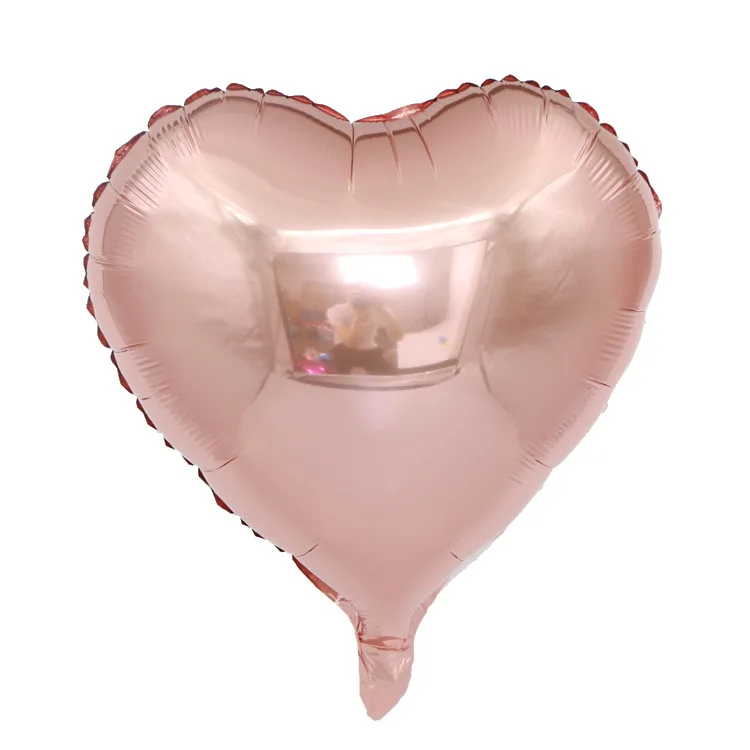 18inch heart X1pcs Лента из фольги розового золота 5 мм* 10 м, веревка для воздушных шаров на свадьбу, день рождения, вечеринку, инструмент для воздушных шаров, лента для завивки, рулон воздушных шаров - Цвет: 18inch heart X1pcs
