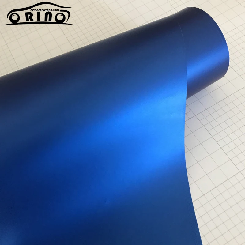 Blue Metallic Chrome Vinyl Wrap Film-1