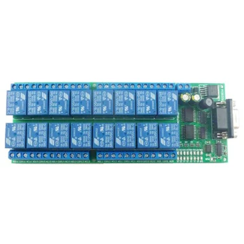 

16-Channel 12VDC Smart Home Diy RS232 Serial COM Controlled Relay Board DB9 UART AT Command Switch Module