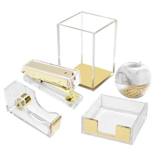 

Office Supplies Gold Desk Organizer Set Rose Gold Accessories Home Office Desk Set
