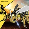 Microworld mechanical Hornet model kits DIY laser cutting Jigsaw puzzle fighter model 3D metal Puzzle Toys for Children gifts 3