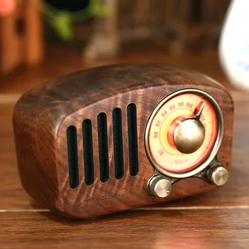 

R919 Classical retro radio receiver portable Mini Wood FM SD MP3 Radio stereo Bluetooth radio Speaker AUX USB Rechargeable radio