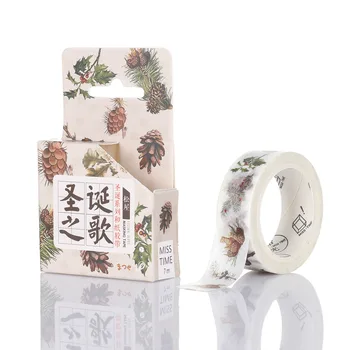 

1PC 1.5cm*7m Christmas Snow Deer Elk Balloon Journal Decor Tape DIY Scrapbooking Adhesive Decor Masking Tape Stationery
