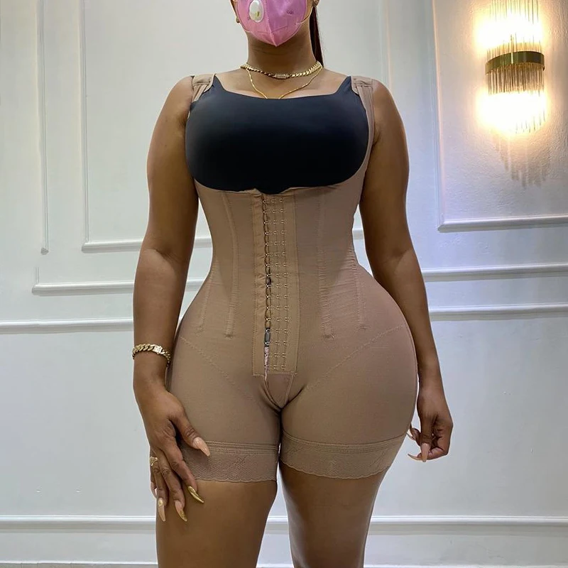 shapewear Fajas Colombiana Slimming Sheath Woman Flat Belly Shapewear Abdomen Tummy Control High Compression Open Bust Skims Waist Trainer spanx thong Shapewear