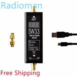 SURECOM minimedidor SW33 de potencia y SWR, probador portátil VHF/UHF para enlace de Radio bidireccional Ham a la antena de Radio, contador de Mini probador