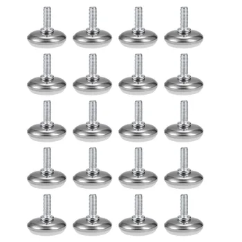 

Screw on Furniture Glide Leveling Feet Adjustable Leveler Pad for Chair Industrial Machine Desk Leg 20pcs