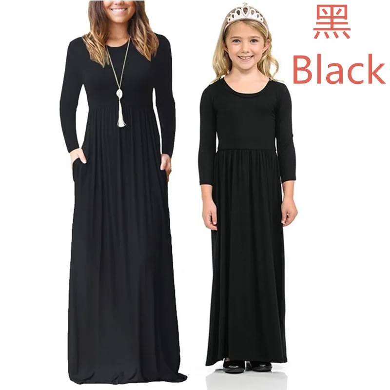 Осенние платья для мамы и дочки; одинаковые комплекты; Vestidos; одежда для мамы и меня; пляжные платья для мамы и дочки; Одинаковая одежда для семьи - Цвет: Style Fourteen