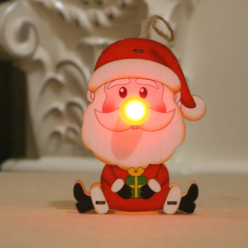 Рождественская светящаяся подвесная Елочная игрушка Санта-Клауса, украшение, Очаровательная Рождественская Домашняя вечеринка, украшение, подарок, украшения на Рождество