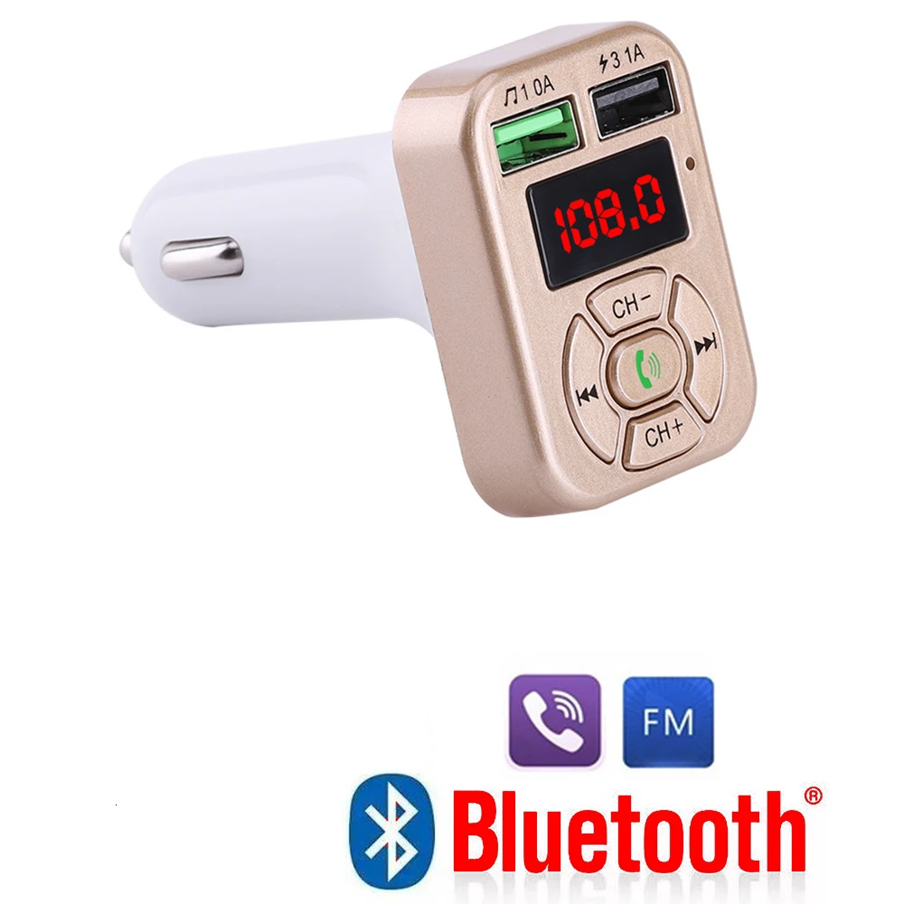 Автомобильный fm-передатчик Bluetooth A9, беспроводной комплект громкой связи, Автомобильный MP3-плеер с ЖК-дисплеем, двойное USB зарядное устройство, автомобильные аксессуары