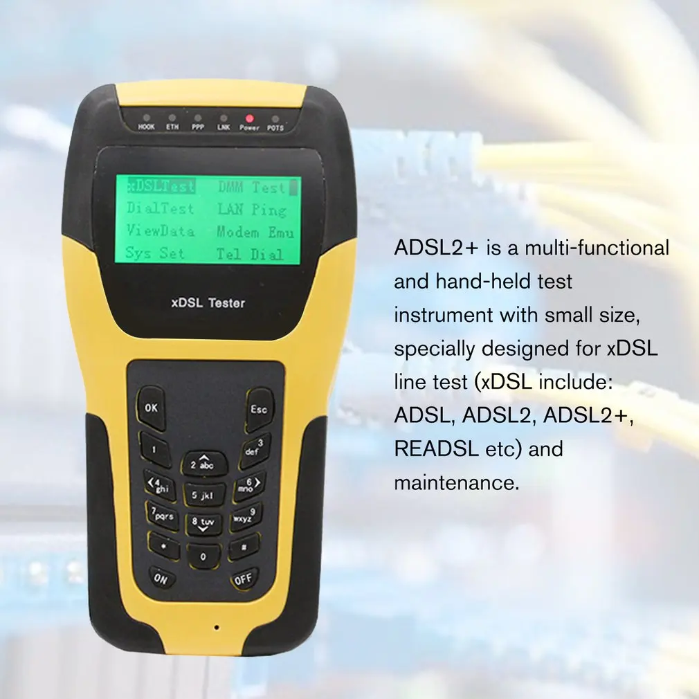 Многофункциональный цифровой ADSL2+ прибор для тестирования ADSL установка техническое обслуживание инструменты для линия xdsl тест ST332B