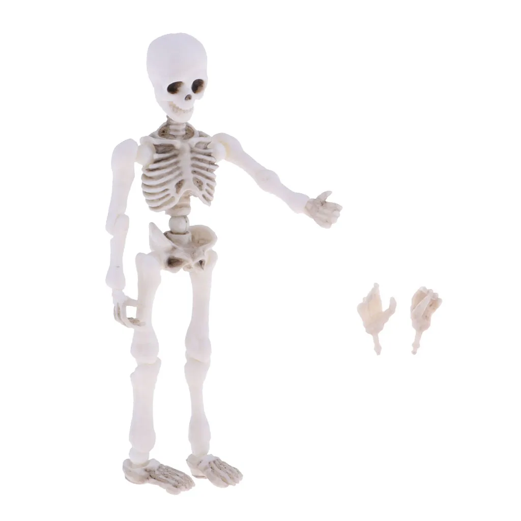 Vintage Miniature 8.7cm Skeleton Doll Action Figures Playset Kid Pretend Toy