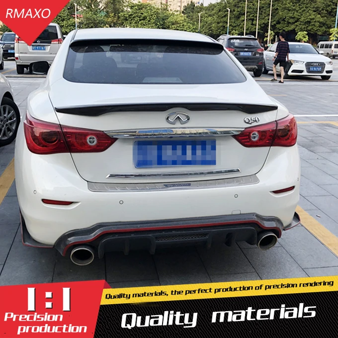 Спойлер для Infiniti Q50 высококачественный спойлер из ABS-углеродного волокна заднего