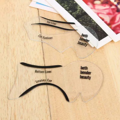 NEW Eye Makeup Template Eye Shadow Eyeliner Makeup Tool Cat Eye Card Women Cat Line Pro Eyeliner Stencils Template Shaper Model
