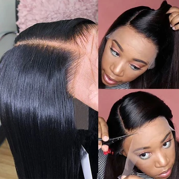 

13x4 Lace Front Wigs Aircabin 30 Inch Brazilian Straight Glueless Natural Color Remy Human Hair 4x4 Lace Closure Wigs For Women