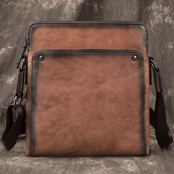 

Vintage Men's Bag Shoulder Bag Messenger Bag Men's Leather Business Casual Bag