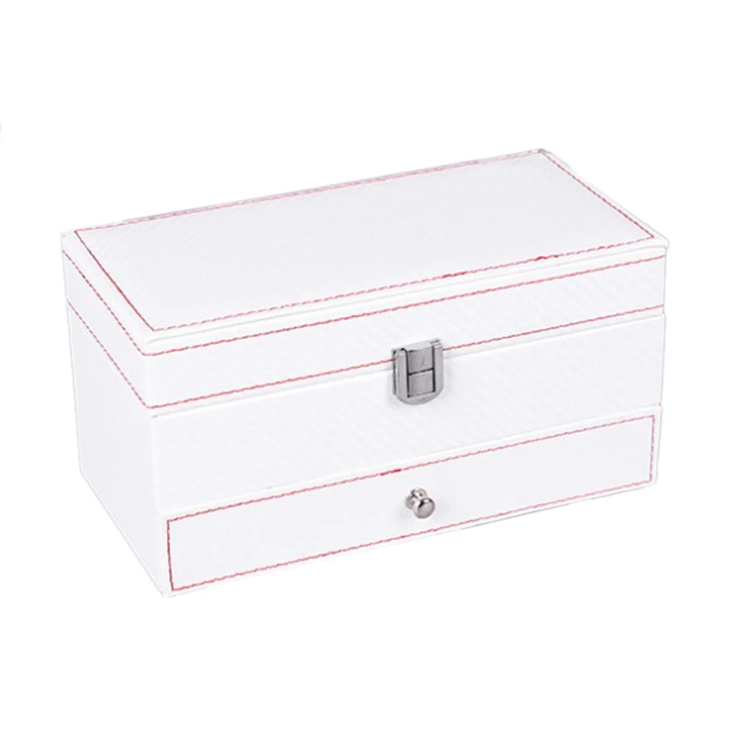Double PU Leather Box 4 Plaid Watch Storage Box Storage and Display Box Jewelry Storage Box