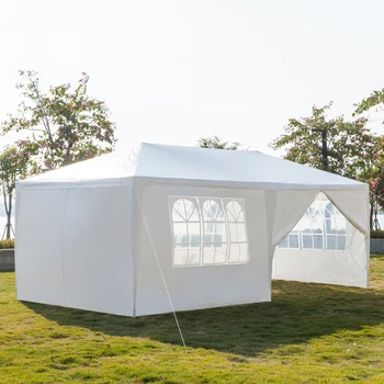 

【US Warehouse】3 x 6m Six Sides Two Doors Waterproof Tent with Spiral Tubes White