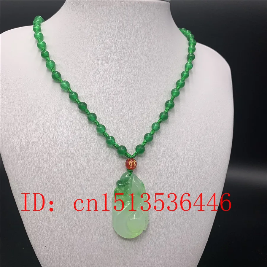 Китайский Зеленый жадеит Ruyi Jade кулон ожерелье Шарм ювелирные изделия Мода Счастливый амулет Подарки для женщин мужчин свитер цепи