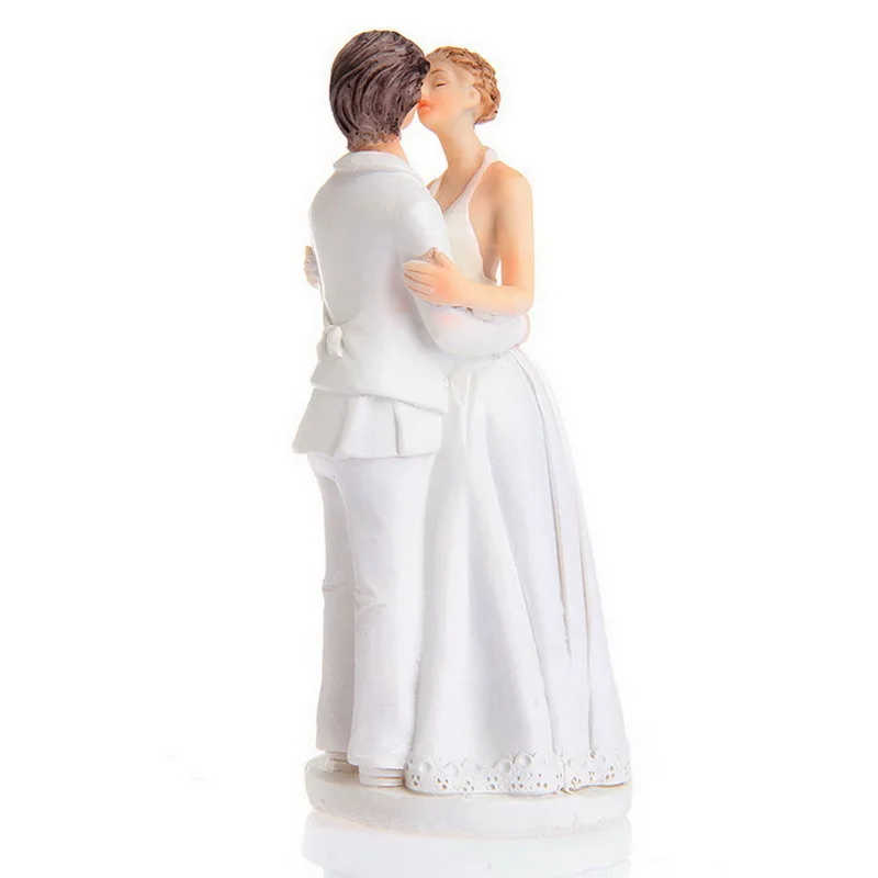 Романтическая Статуэтка невесты и жениха с визуальным прикосновением, забавная Свадебная Статуэтка для украшения свадебного торта - Цвет: J