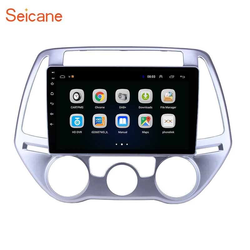 Seicane 9-дюймовый автомобильный стерео GPS 2Din Авто Радио Android 8 1 блок для Hyundai i20