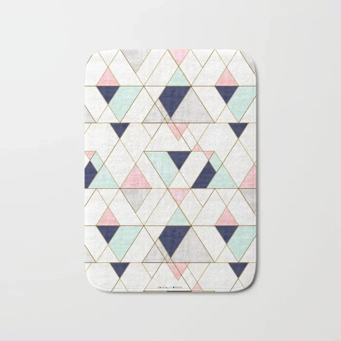 

Коврики для ванной, Нескользящие, фланелевые, с треугольниками