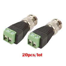 20 шт. в партии мини Коаксиальный CAT5 камера система видеонаблюдения BNC видео-переходник разъем адаптер BNC разъем для системы видеонаблюдения Аксессуары