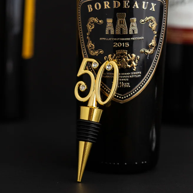 Tapón de botella de vino 50 ° aniversario, recuerdo de boda, regalo para recepción de boda, regalos y tapones de botella de 50 aniversario, 10 piezas|bottle opener|flip flop openeropener bottle - AliExpress