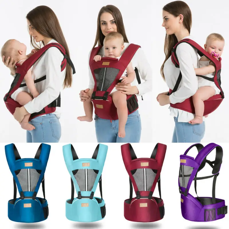 0 48M Ergonomic Infant Hipseat Carrier Front Facing Kangaroo Backpack