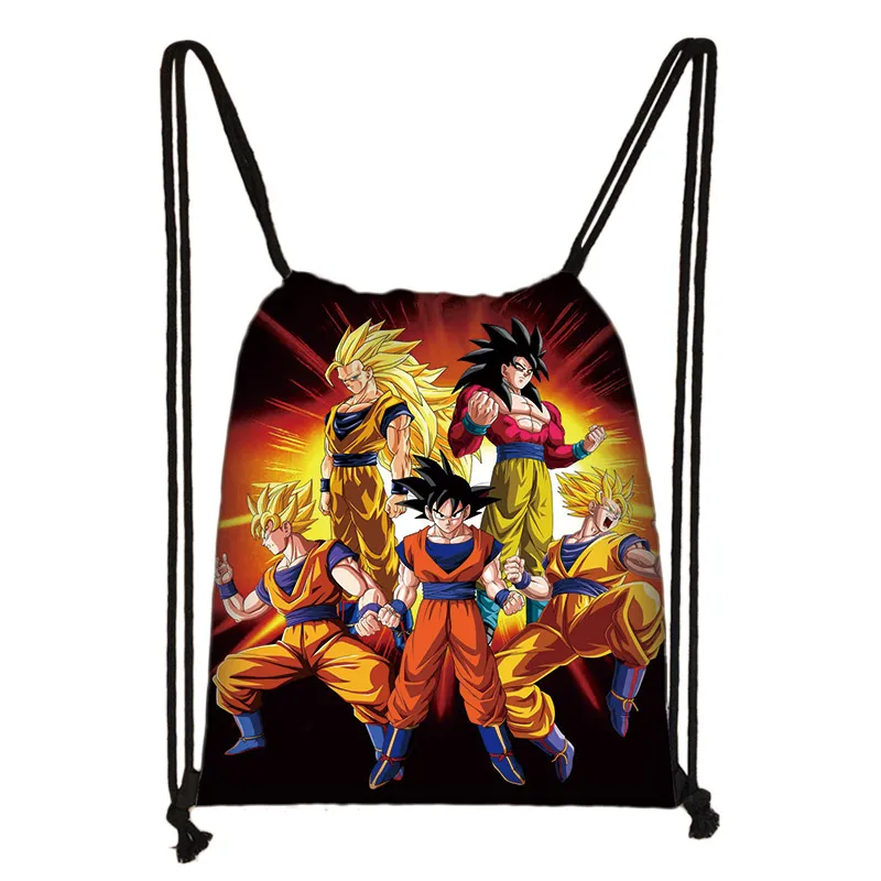 SKD-QLZ50 Аниме dragon ball drawstring сумка Goku Saiyan холщовый рюкзак подростковый рюкзак для мальчиков сумки для хранения - Цвет: SKD-QLZ50
