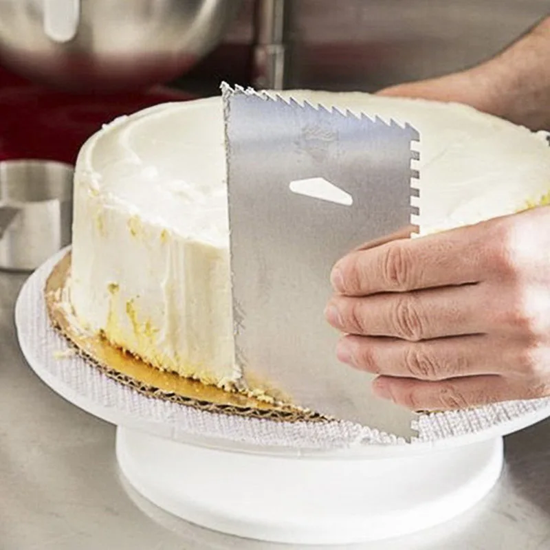 1 шт. резак для торта слайсер из нержавеющей стали выравниватель Регулируемый проволочный слой выпечка торта DIY Инструменты Высокое качество кухонные аксессуары - Цвет: scraper 1