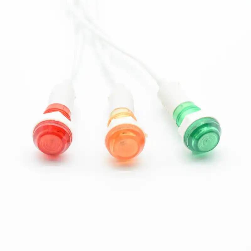 10PCS Signal Lamp 10mm Red Green Yellow LED Lamp Indicator Light 12V 24V 220V ZT