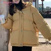 Aelegantmis Women Thicken Warm Parka Coat Loose Oversized Women's Winter Bread Coat Hooded Outwear Padded Woman Parkas Jackets ► Photo 3/6