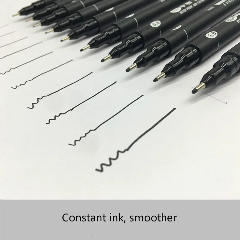 Engineering Drawing Needle Pen Fineliner Pen Waterproof Hook Fine Line Comic Stroke Design Hand-painted Drawing Line