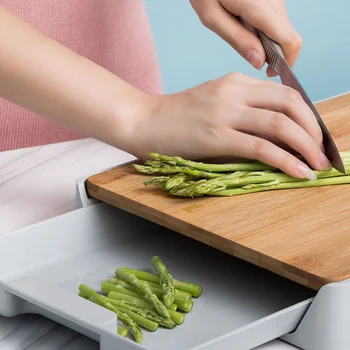 

Creative Drawer-Type Bamboo Cutting Board Environmentally Friendly Cutting Board Kitchen Accessories Chopping Board Cutting Tool