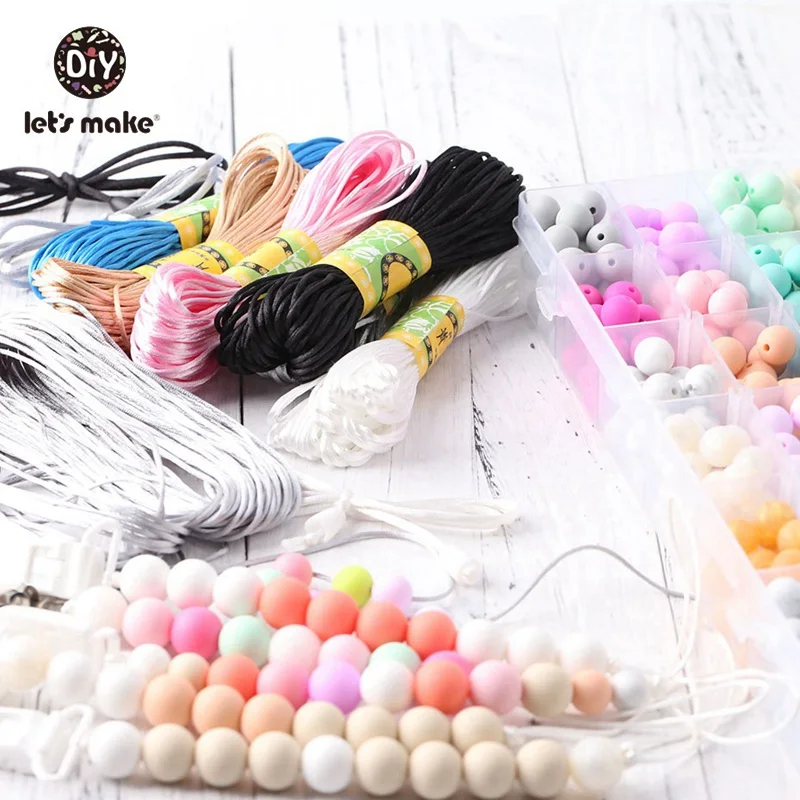 20M Nylon Cord Pacifier Clips Teething Jewelry Accessories Diy Pacifier Chain Teether Necklace Tools Safety Material teething toys,pacifier clip,pacifier chain,pacifier accessories,teether clip,teething toy tethers