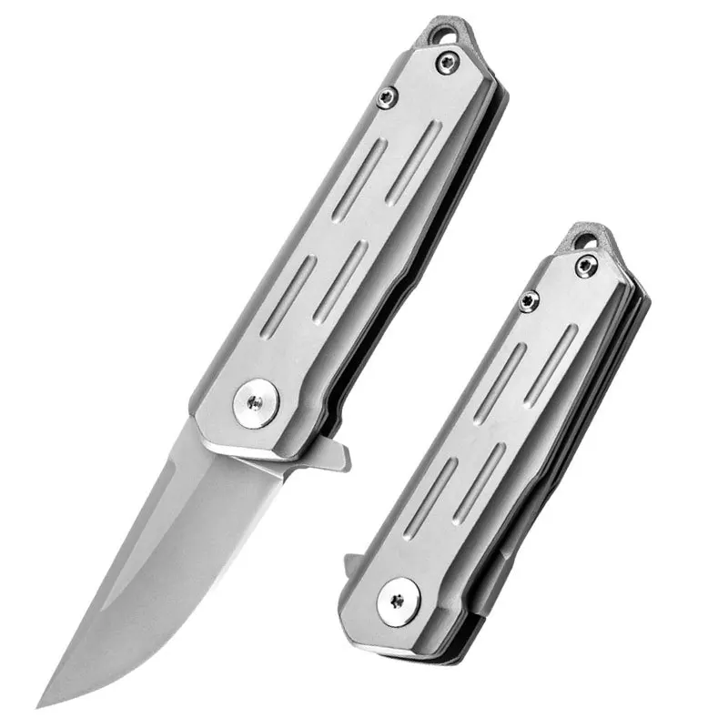 

D2 2019 Fashion Folding Knife gonzo Titanium Alloy Mini Outdoor Knife Metalworking foldable Pocket Knives Defense Personal Gifts