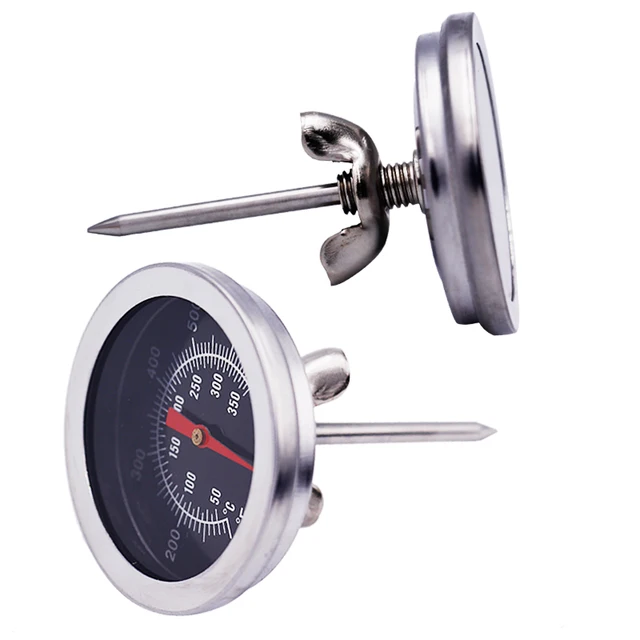 Stainless Steel Bimetal Thermometer Outdoor Grill Temperature Tester  Cooking Oven Thermometer 700 ℃ Portable Pizza BBQ Tools