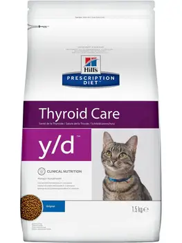 

Hill's Prescription Diet y/d Thyroid Care cat food for health of the thyroid gland, 1,5 kg