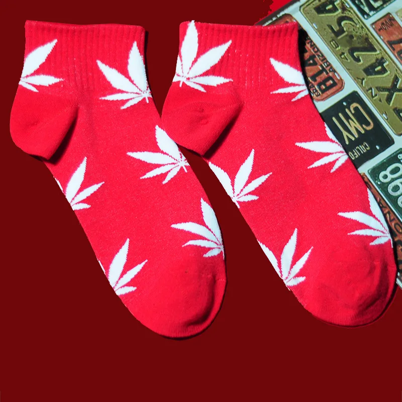 Red Wmaple Короткие носки до середины голени для взрослых, падающие кленовые клена, листья, лист, сладкая резинка, ладонь, ручная пощечка, трава, Плюм, перо, куриные ножки acer - Цвет: Red Wmaple