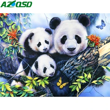 

AZQSD Diamond Painting Full Square Panda Rhinestones 5d Diy Diamond Embroidery Animal Mosaic Handmade Gift Cross Stitch Kits