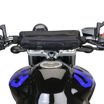 

New Black Motorcycle Front Handlebar Bag Casual Waterproof Waist Chest Crossbody Shoulder Travel Cycling Storage Bags