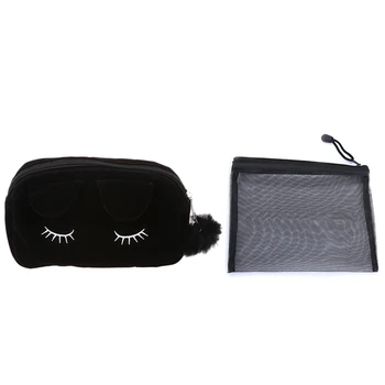 

Casual Travel Cosmetic Bag Neutral Zipper Make Up Transparent Makeup Case & Cartoon Storage Case Travel Makeup Pouch Cosmetic Ba