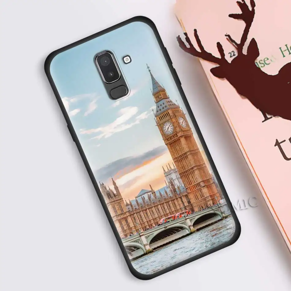 Лондонским Биг Бен Англия чехол для samsung Galaxy J8 J6 J4 A6 A7 A8 A9 плюс M10 M20 M30 S M40 силиконовый чехол для телефона с изображением на задней панели Чехол