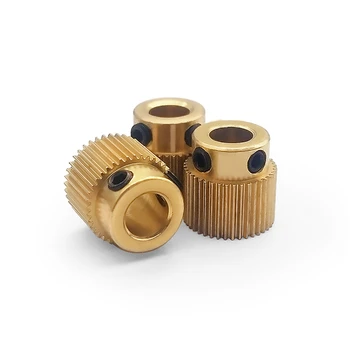 

5pcs 3D Printer Supplies 40 Teeth Brass Extrusion Wheel Gear for Ender-3 3S V2 5 for CR-10 10S/V2 3D Printer