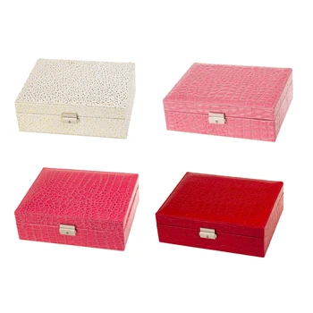 

PU Leather Jewelry Box Earrings Rings Pendants Box Storage Case