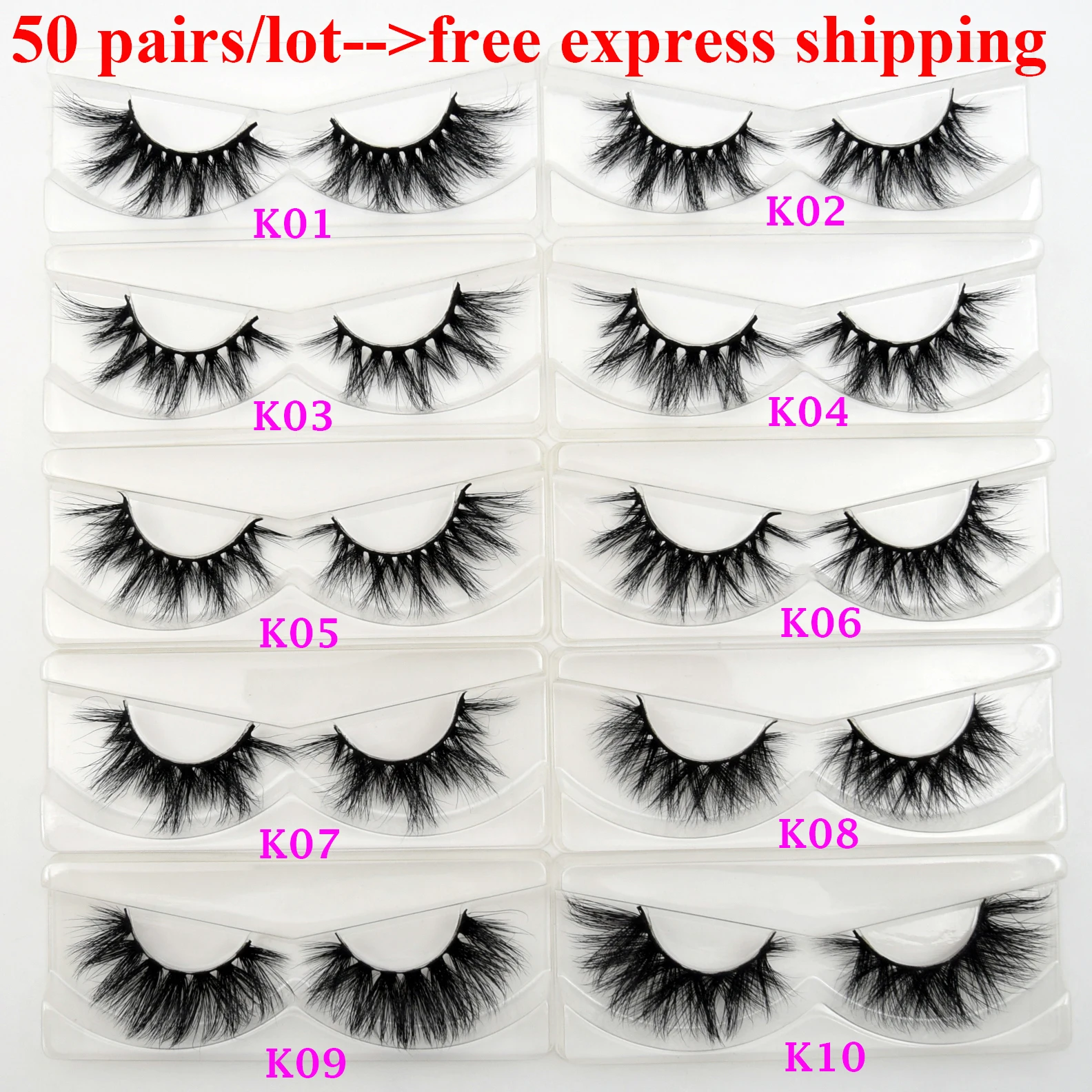 50pairs/lot Wholesale Visforee Mink Eyelashes Crisscross Thick False Makeup Cruelty Free Dramatic 3D Lashes | Красота и здоровье